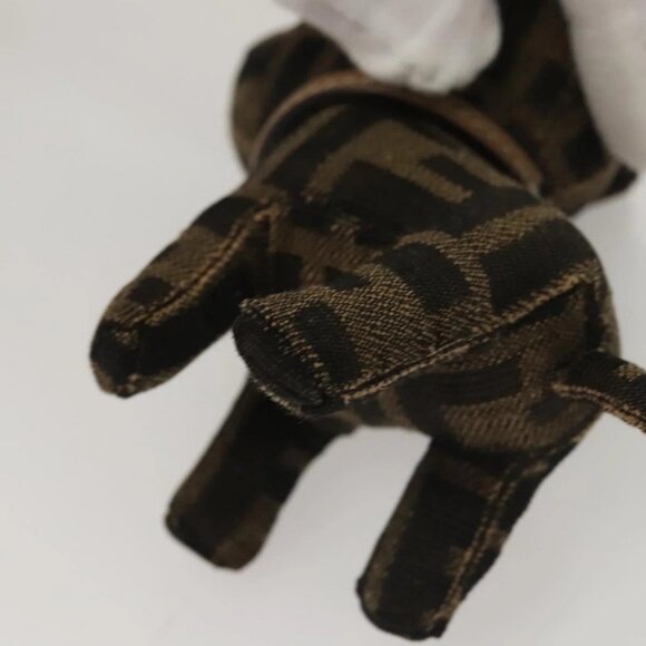 FENDI Zucca Canvas Charm Black Brown Auth ac3769 - Picture 10 of 16